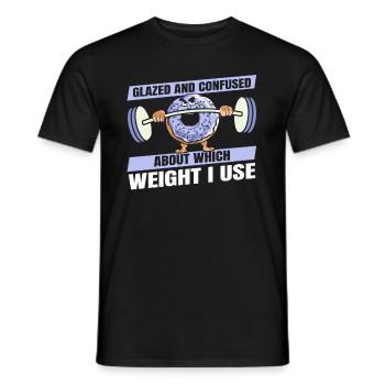 Donut Fitness Funny Donut Gym - T-shirt homme - noir - Devant - AI Model Male 178 light (178cm)