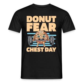 Donut Fitness Funny Donut Gym - T-shirt homme - noir - Devant - AI Model Male 178 light (178cm)