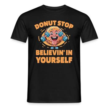 Donut Fitness Funny Donut Gym - T-shirt homme - noir - Devant - AI Model Male 178 light (178cm)