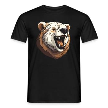 Ours Brun Ours Souriant - T-shirt homme - noir - Devant - AI Model Male 178 light (178cm)