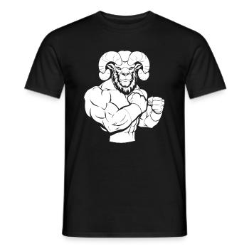 Moutons de remise en forme - T-shirt homme - noir - Devant - AI Model Male 178 light (178cm)