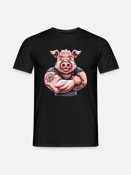Cochon Cochon Fermier Maman J’Aime Maman - T-shirt homme - noir