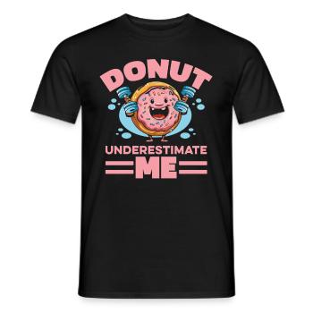 Donut Fitness Funny Donut Gym - T-shirt homme - noir - Devant - AI Model Male 178 light (178cm)