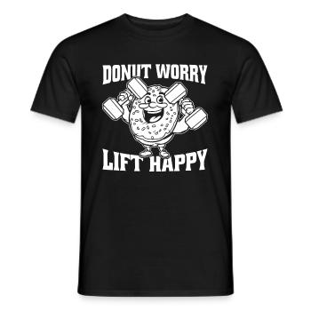 Donut Fitness Funny Donut Gym - T-shirt homme - noir - Devant - AI Model Male 178 light (178cm)