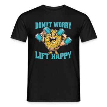 Donut Fitness Funny Donut Gym - T-shirt homme - noir - Devant - AI Model Male 178 light (178cm)
