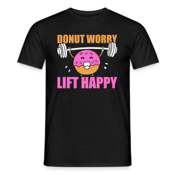 Donut Fitness Funny Donut Gym - T-shirt homme - noir - Devant - AI Model Male 178 light (178cm)