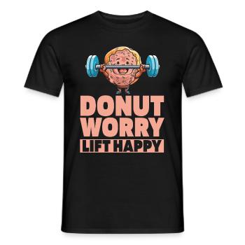 Donut Fitness Funny Donut Gym - T-shirt homme - noir - Devant - AI Model Male 178 light (178cm)