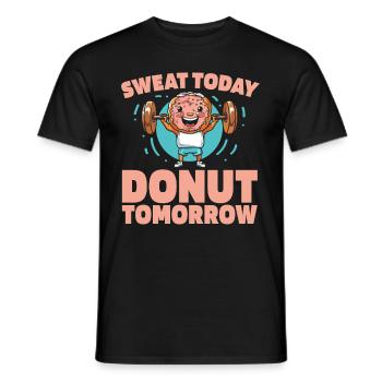 Donut Fitness Funny Donut Gym - T-shirt homme - noir - Devant - AI Model Male 178 light (178cm)