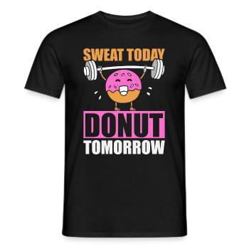 Donut Fitness Donut Gym - T-shirt homme - noir - Devant - AI Model Male 178 light (178cm)