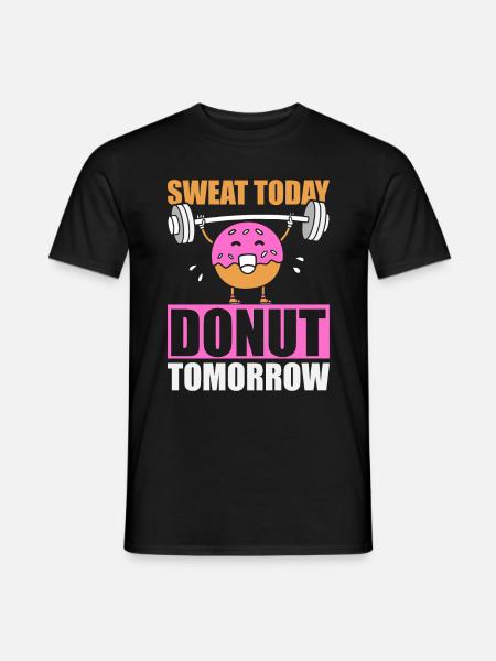 Donut Fitness Donut Gym - Männer T-Shirt - Schwarz