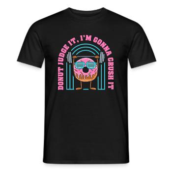 Donut Fitness Funny Donut Gym - T-shirt homme - noir - Devant - AI Model Male 178 light (178cm)