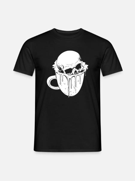 Coffee Cafe Skull - Men's T-Shirt - black