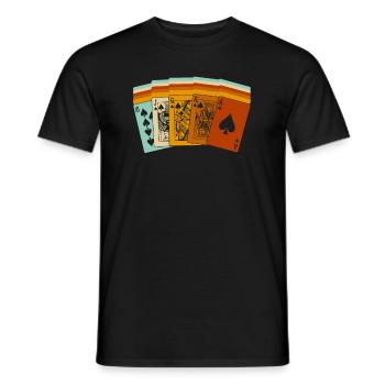 Poker - Männer T-Shirt - Schwarz - Vorne - AI Model Male 178 light (178cm)