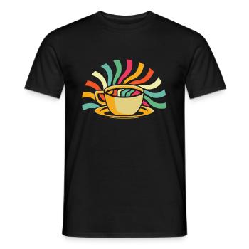Kaffee Cafe - Männer T-Shirt - Schwarz - Vorne - AI Model Male 178 light (178cm)