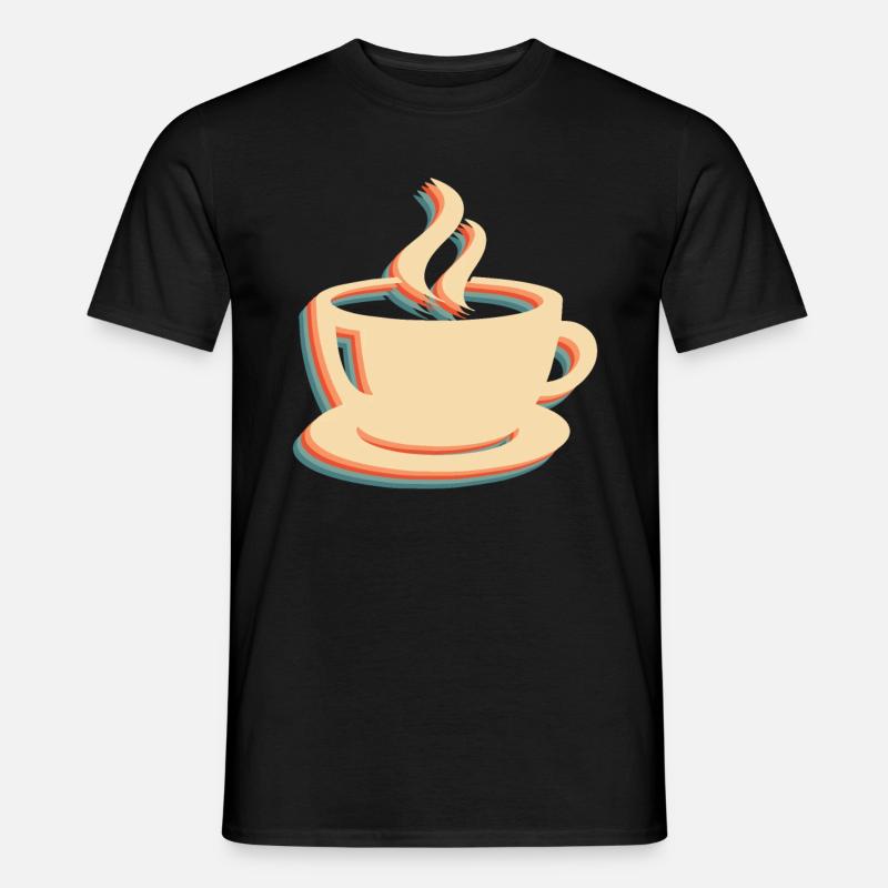 Kaffee Cafe - Männer T-Shirt - Schwarz