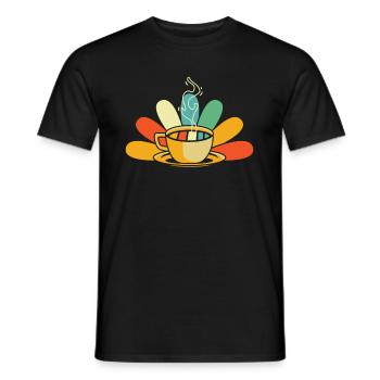 Kaffee Cafe - Männer T-Shirt - Schwarz - Vorne - AI Model Male 178 light (178cm)