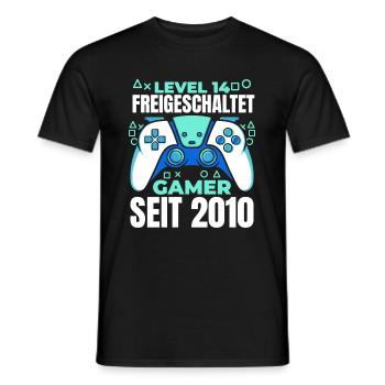 Gaming 14. Geburtstag 5 Jahre Gamer - Männer T-Shirt - Schwarz - Vorne - AI Model Male 178 light (178cm)