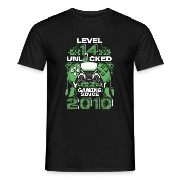 Gaming 14. Geburtstag 5 Jahre Gamer - Männer T-Shirt - Schwarz - Vorne - AI Model Male 178 light (178cm)