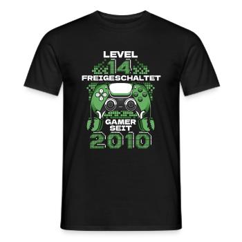 Gaming 14. Geburtstag 5 Jahre Gamer - Männer T-Shirt - Schwarz - Vorne - AI Model Male 178 light (178cm)