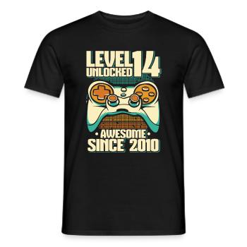 Gaming 14. Geburtstag 5 Jahre Gamer - Männer T-Shirt - Schwarz - Vorne - AI Model Male 178 light (178cm)
