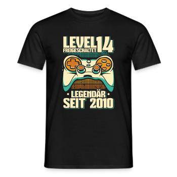 Gaming 14. Geburtstag 5 Jahre Gamer - Männer T-Shirt - Schwarz - Vorne - AI Model Male 178 light (178cm)