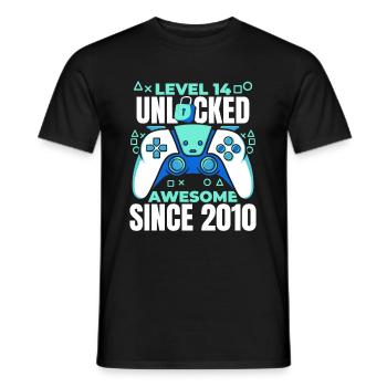 Gaming 14. Geburtstag 5 Jahre Gamer - Männer T-Shirt - Schwarz - Vorne - AI Model Male 178 light (178cm)