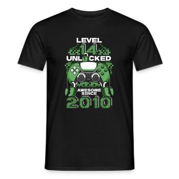 Gaming 14. Geburtstag 5 Jahre Gamer - Männer T-Shirt - Schwarz - Vorne - AI Model Male 178 light (178cm)