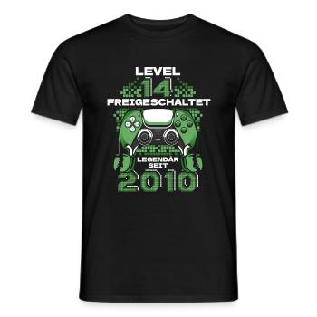Gaming 14. Geburtstag 5 Jahre Gamer - Männer T-Shirt - Schwarz - Vorne - AI Model Male 178 light (178cm)