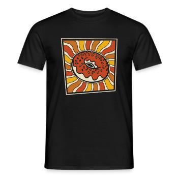 Doughnut - Men's T-Shirt - black - Front - AI Model Male 178 light (178cm)