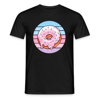 Doughnut - Men's T-Shirt - black - Front - AI Model Male 178 light (178cm)