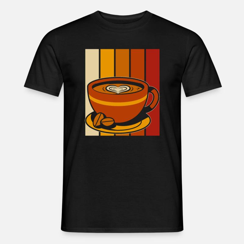 Kaffee Cafe - Männer T-Shirt - Schwarz