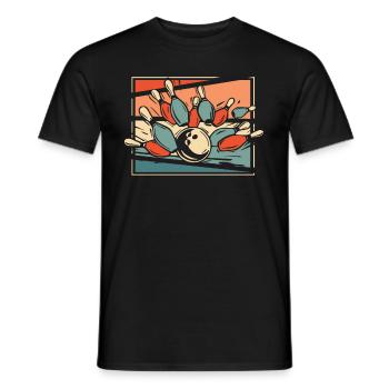 Bowling Bowlen Bowler - Männer T-Shirt - Schwarz - Vorne - AI Model Male 178 light (178cm)