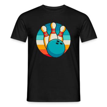 Bowling Bowlen Bowler - Männer T-Shirt - Schwarz - Vorne - AI Model Male 178 light (178cm)