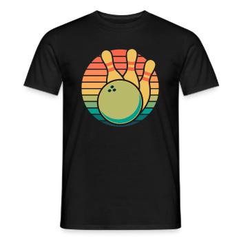Bowling Bowlen Bowler - Männer T-Shirt - Schwarz - Vorne - AI Model Male 178 light (178cm)