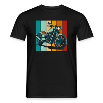 Motorrad Biker Motorbike - Männer T-Shirt - Schwarz - Vorne - AI Model Male 178 light (178cm)