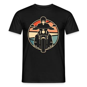 Moto Motard Motard - T-shirt homme - noir - Devant - AI Model Male 178 light (178cm)
