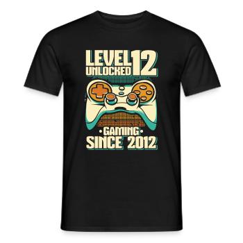 Gaming 12. Geburtstag 12 Jahre Gamer - Männer T-Shirt - Schwarz - Vorne - AI Model Male 178 light (178cm)