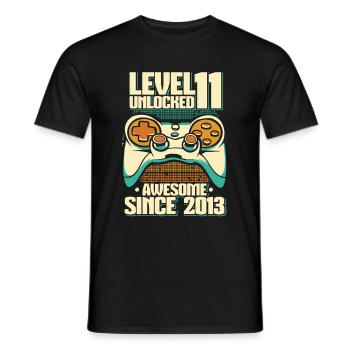 Jeux 11e anniversaire 11 ans de jeu - T-shirt homme - noir - Devant - AI Model Male 178 light (178cm)