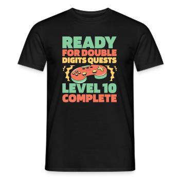 Gaming 10e anniversaire 10 ans Gamer - T-shirt homme - noir - Devant - AI Model Male 178 light (178cm)