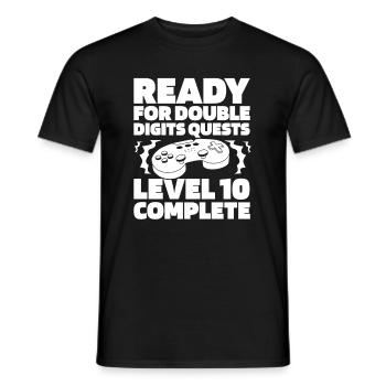 Gaming 10e anniversaire 10 ans Gamer - T-shirt homme - noir - Devant - AI Model Male 178 light (178cm)