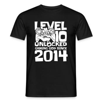 Gaming 10e anniversaire 10 ans Gamer - T-shirt homme - noir - Devant - AI Model Male 178 light (178cm)
