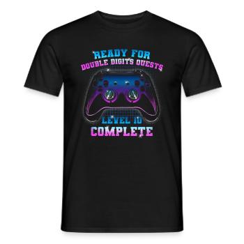 Gaming 10e anniversaire 10 ans Gamer - T-shirt homme - noir - Devant - AI Model Male 178 light (178cm)