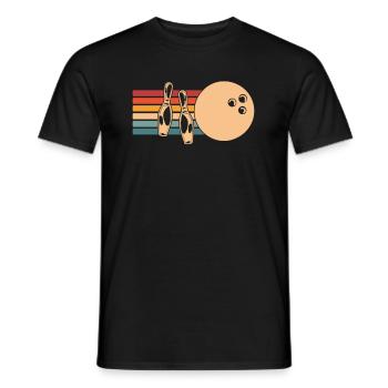Bowling Bowlen Bowler - Männer T-Shirt - Schwarz - Vorne - AI Model Male 178 light (178cm)
