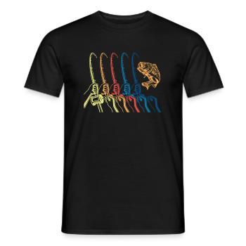Pêche à la ligne - T-shirt homme - noir - Devant - AI Model Male 178 light (178cm)
