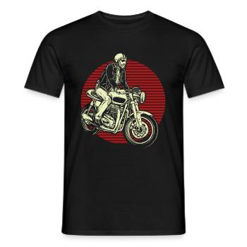 Motorrad Biker Motorbike Skull Motorcycle - Männer T-Shirt - Schwarz - Vorne - AI Model Male 178 light (178cm)