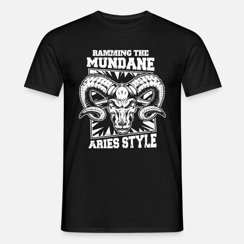 Widder - Männer T-Shirt - Schwarz