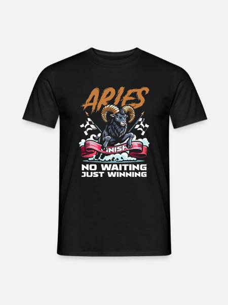 Widder Lustig Astrologie - Männer T-Shirt - Schwarz