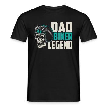 Motorrad Biker Motorbike Motorcycle Dad - Men's T-Shirt - black - Front - AI Model Male 178 light (178cm)