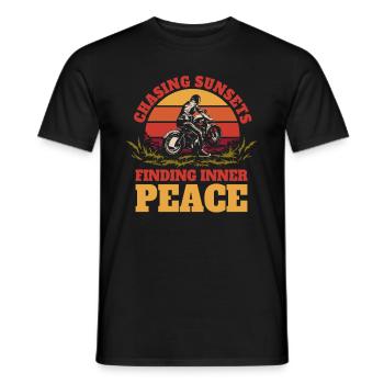 Motorrad Biker Motorbike Motorcycle Therapy - Männer T-Shirt - Schwarz - Vorne - AI Model Male 178 light (178cm)