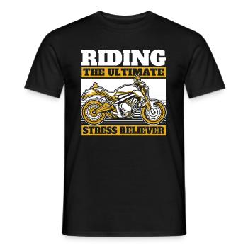 Motorrad Biker Moto Moto Thérapie - T-shirt homme - noir - Devant - AI Model Male 178 light (178cm)